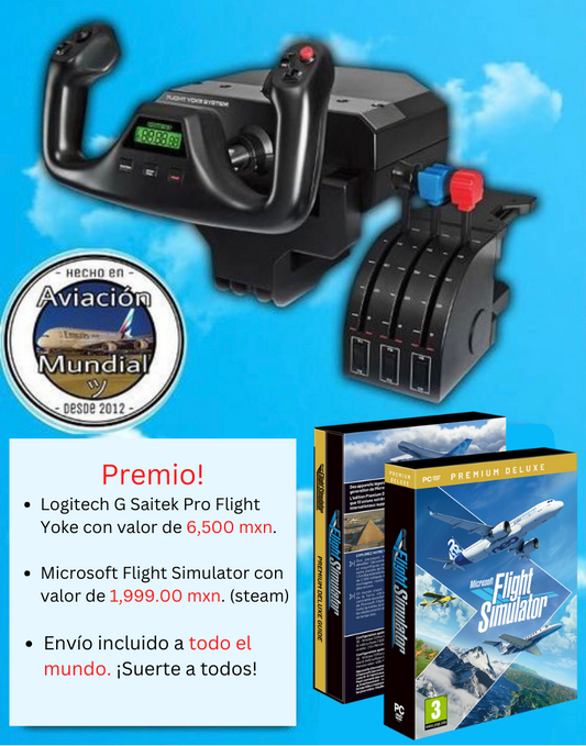 Sorteo Simulador + Flight Simulator - Tienda Aviacion Mundial