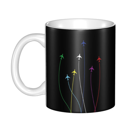 Taza De Aviones De Colores